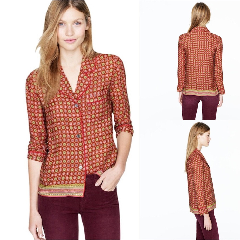 NWT J.Crew Collection Foulard Top